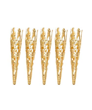 ARTIBETTER 100pcs Flower Bead Caps Tibetan Style Iron Long Cones Metal Filigree Bead End Caps Spacers for Tassel Jewelry DIY Craft Making (Golden) - Buy Online on GoSupps.com