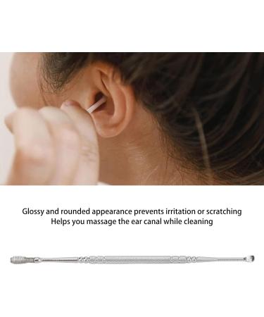 Stainless Steel Double Head Ear Spoon - Ergonomic Design for Home Use - Relieve Itching - Silver - Buy Online on GoSupps.com