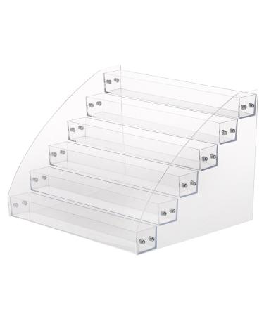 Dioche Clear Acrylic Nail Polish Holder for Makeup Display Stand (6th Tier)