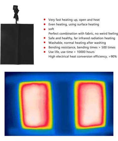 Ailao Electric Heating Cushion Mat 200x150mm | Infrared Heating Panel for Clothing Gloves & Shoes | 5V 3.7V 7.4V Flexible Warmer - Buy Online on GoSupps.com