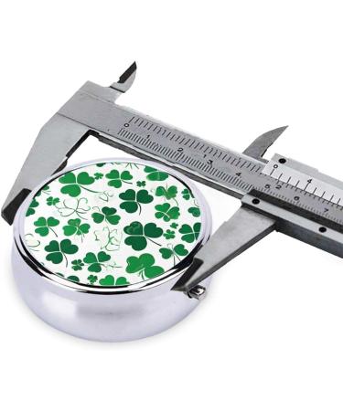 St. Patrick's Day Round Pill Box - 3 Compartment Portable Travel Organizer for Vitamins & Medicine - Buy Online on GoSupps.com