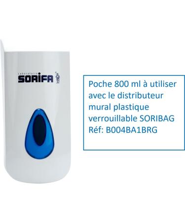 SORIFA - Derm cran - Sunscreen SPF50+ - Face and body - Vegan & Ocean Friendly formula - Water resistant - For the whole family from 3 years old - Made in France - 800 ml pouch - Buy Online on GoSupps.com