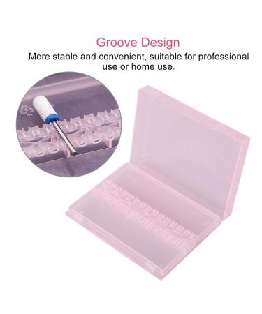 14 Hole Nail Drill Organizer - Professional Acrylic Nail Polish Bit Holder Storage Box (Pink) for Perfect Nail Art - Buy Online on GoSupps.com