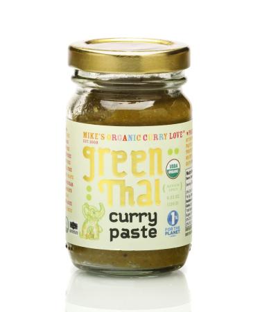 Green Thai Curry Paste ORGANIC. VEGAN. DAIRY FREE. SUGAR FREE. KETO FRIENDLY. MADE IN THAILAND. 4.23 oz Glass Jar Green Thai Curry 4.23 Ounce (Pack of 1)