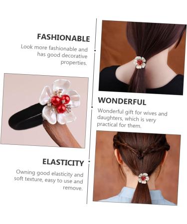FRCOLOR hair accessories hair rope Multi- Petal Hair Ring pearl hair tie Premium Hair Scrunchies elastic hair rope elastic hair bands Christmas Miss Synthetic Shell Flower Resin Jiangnan - Buy Online on GoSupps.com