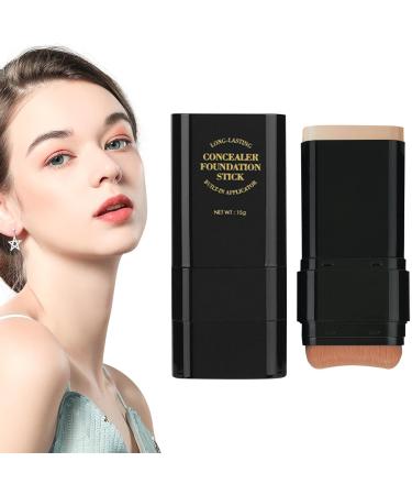 Foundation Stick Full Coverage Foundation Stick 15G Skin Content Concealer Concealer Moisturizing Cream for Women Men Double Head - Buy Online on GoSupps.com