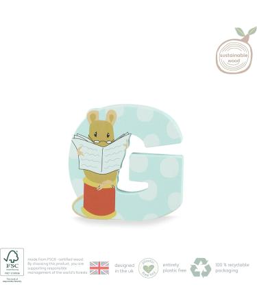 Peter Rabbit Wooden Letter G by Orange Tree Toys - Personalized Baby Name Toy Box Decor - Alphabet Animal Nursery Decoration - Buy Online on GoSupps.com