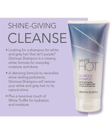 White Hot Shine Duo: Glorious Shampoo & Luminous Conditioner 200ml - Glossy Hair Care for White & Grey Hair - Buy Online on GoSupps.com