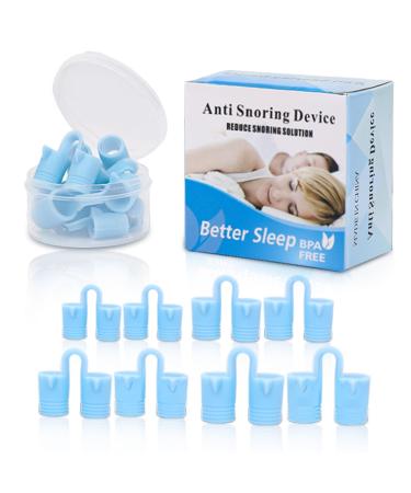 Serene Slumber Nose Clip Kit: 8-Piece Set for Enhanced Nighttime Breathing - Includes Comfortable Multi-Size Clips with Travel Case