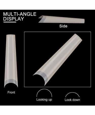 Tapered Extra Long Ballerina False Nail Tips | 240PCS Natural Acrylic Press On Nails | Nail Salon & DIY Nail Art Supplies - Buy Online on GoSupps.com