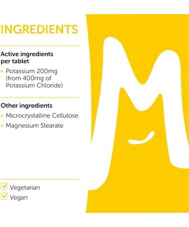 Potassium 200mg Tablets - Supports Healthy Blood Pressure, Muscle & Nervous System - Electrolyte Regulation - Vegan GMP Approved | MOBU UK - Buy Online on GoSupps.com