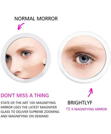 Glam Hobby 15X Magnifying Mirror for Makeup, Tweezing, Blackhead Removal - 6.3 Inch Round Mirror with 3 Suction Cups - Buy Online on GoSupps.com