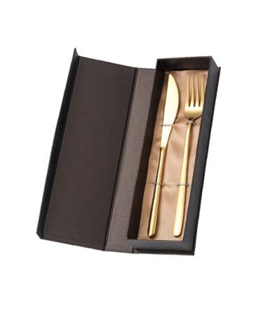 Cutlery Set Cutlery Sets 2 Piece Reusable Cutlery Set for Birthday Parties Buffets Picnics BBQ Weddings Camping Kitchenware (Size : Gold)
