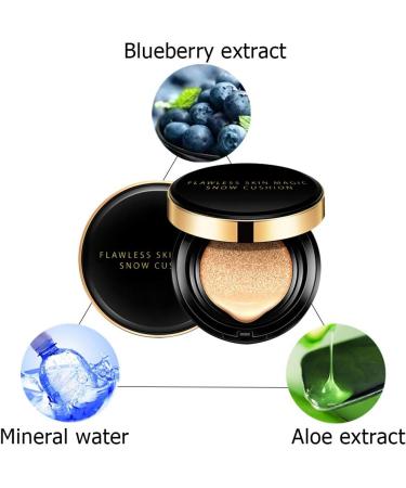 CC Cream Flawless Air Cushion Compact Foundation BB Moisturizing Cream Oil Control Long Lasting Liquid Foundation Naturally Nude Makeup Concealer (Creamy Beige) - Buy Online on GoSupps.com