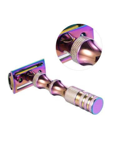 Layhou Men's Manual Adjustable Double-Sided Razor | Classic Multi-Colored Shaving Tool for Smooth Hair Removal - Buy Online on GoSupps.com