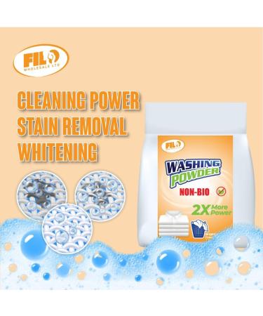 Filo Non Bio Washing Powder 10kg - Gentle Hypoallergenic Non-Bio Laundry Detergent - Big Value Pack for 500 Washes - Non Biological Stain Remover - Skin Friendly Non Toxic Laundry Cleaner - Buy Online on GoSupps.com