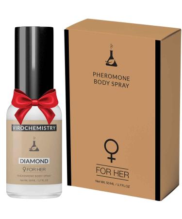 Pheromones For Women (DIAMOND) Body Spray - Elegant Ultra Strength Organic Human Pheromones Fragrance Body Spray 50mL - Human Grade Pheromones to Attract Men