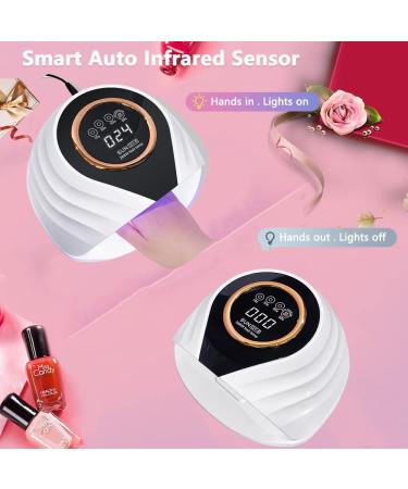 UV LED Nail Lamp 268W Fast Dryer Nail Curing Light with 66 LEDs Auto Sensor Portable Handle Nail Dryer 5 Timer Setting Larger Space - Buy Online on GoSupps.com