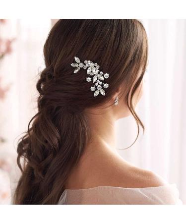 Unicra Silver Opal Crystal Wedding Hair Comb - Bridal Headpiece for Women & Girls - Buy Online on GoSupps.com