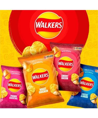 Walkers Meaty Variety Crisps 25g Bags Multipack Of Walkers Meaty Variety Crisps Smoky Bacon Roast Chicken Prawn Cocktail Cheese & Onion 1 Box Of 20X25g Boxed Treatz (20) - Buy Online on GoSupps.com