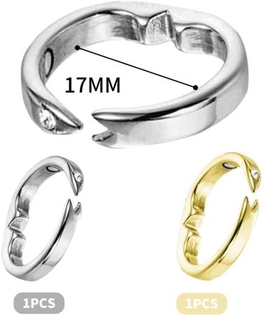 WOOXDYUK Magnetic Detox Ring - Lymphatic Drainage Therapeutic Adjustable Ring (Gold+Silver) for Health & Wellness - Buy Online on GoSupps.com