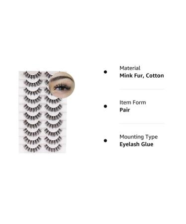 Losha DD Curl Russian Strip Lashes 10 Pairs Pack | Fluffy False Eyelashes | D02 Russian Strip Lashes-DD Curl - Buy Online on GoSupps.com
