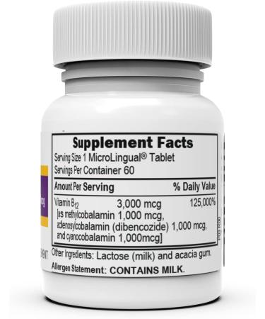 Superior Source Triple B12 3000 mcg Sublingual Tablets 60 Ct - Methylcobalamin, Adenosylcobalamin & Cyanocobalamin for Cognitive, Heart & Nervous System Health | Non-GMO - Buy Online on GoSupps.com