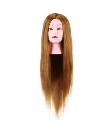 26in cosmetic doll head practice doll head with 40% real hair for hairdressing training Hair