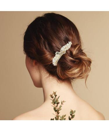 FRCOLOR Rhinestone Bow Tie alloy rhinestone leaf hear clips bridal headpiece floral fork rhinestone combs pearl clips for bride hairpiece Accessories rhinestones Girls Hair Accessories - Buy Online on GoSupps.com