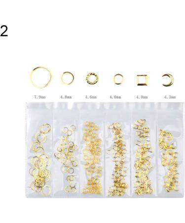 heaven2017 Chic Mixed Hollow Geometric Metal Frame Nail Art DIY Decor Rivet Manicure Tool 2# - Buy Online on GoSupps.com