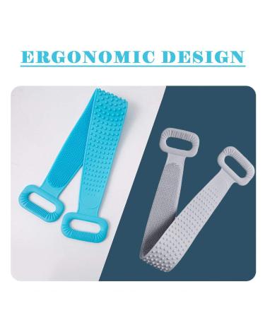 Silicone Body Scrubber for Shower - Exfoliating & Skin Friendly - Blue - Buy Online on GoSupps.com