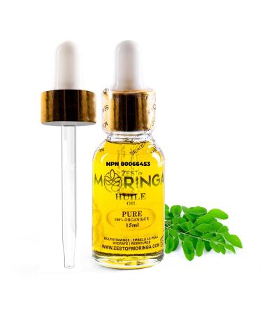 Zest Of Moringa | Nourishing Skin and Face Moisturizer Multi Vitamin Oil | Pure Moringa Face Serum | Moringa Face Oil and Hair Oil | Day and Night| Useful for Dry Skin and Dry Hair - 15ml 15 ml (Pack of 1)
