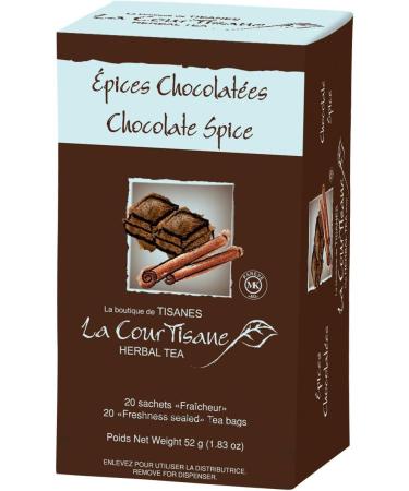 La Courtisane Herbal Tea Chocolate Spice Kosher Gluten-Free 20 Count 52g Chocolate Spices - Buy Online on GoSupps.com