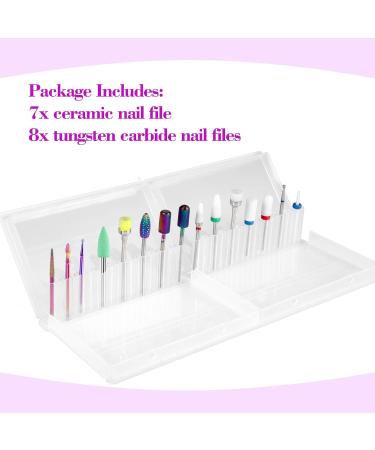 PAIRIER 15pcs Tungsten Carbide Nail Drill Bits Set - Electric Manicure Pedicure Files - Buy Online on GoSupps.com