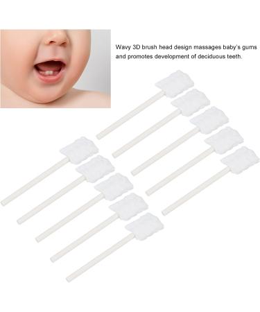 Zyyini Baby Gauze Mouth Cleaner - 10pcs Disposable Soft Infant Toothbrush & Tongue Cleaner for Gentle Mouth Cleaning - Buy Online on GoSupps.com