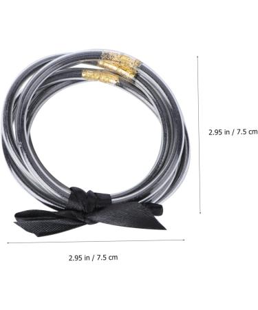 STOBOK 1pc Ribbon Glitter Bracelet Gold Powder Lining Jewelry Christmas Wristband Glitter Jelly Bangle Bangles Bracelets for Man Creative Bracelet Women's Resin Yiwu Glitter Powder Purple Black 7.5x7.5cm - Buy Online on GoSupps.com