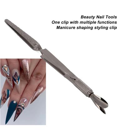 Nail Cuticle Pusher Double End Light Double Ended Cuticle Light Treatment Double Ended Glue for Extractor Cuticle Pushers (Ruthenium Black) - Buy Online on GoSupps.com