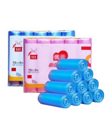 Portable Drawstring Trash Bags Thicken Bin Liners Strong Trash Bag 75 Count for Kitchen Bathroom Bedroom Car Trash Can Office