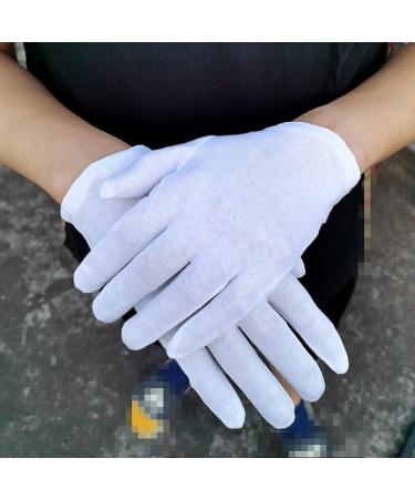 SANCNEE 12 Pairs Moisturizing Gloves for Dry Hands & Eczema - Soft White 100% Cotton - Medium (12 Pair) - Buy Online on GoSupps.com