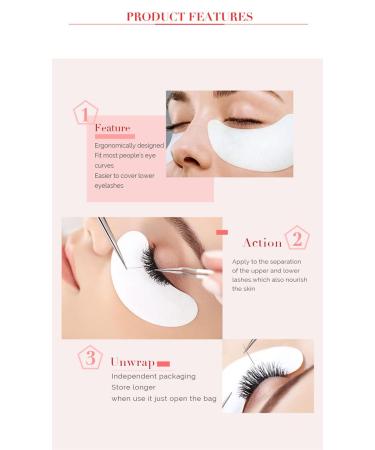 Eyelash Extension Pads - 50 Pairs Hydrogel Eye Pads for Lash Extensions | Pink Under Eye Gel Stickers - Makeup Tool - Buy Online on GoSupps.com