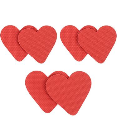 6 Pairs Red Heart-Shaped Non-Slip Shoe Grips for Men & Women | Wear-Resistant Sole Protector Pads - Buy Online on GoSupps.com