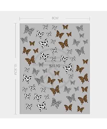 1 Sheet DIY Salon Multi Styles Nails Beauty 5D Nail Art Sticker Nail Art Decorations Self-adhesive Back Glue Butterfly-shape Nail Sticker(Style 03) - Buy Online on GoSupps.com