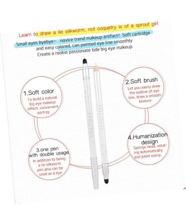 Beavorty 3pcs Eye Shadow Pencil Double Head Eye Shadow Pen lying silkworm pen Pearlescent makeup 1 count (Pack of 1) Whitex3pcs - Buy Online on GoSupps.com