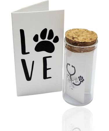 QUINNLYN & CO. Love Paw Stethoscope Charm | Adorable RN Nurse Accessory for Animal Lovers | International Shipping Available - Buy Online on GoSupps.com