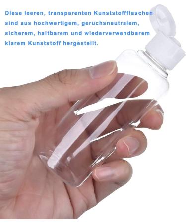 Voarge Travel Bottle Set - 6 Pack 100ml Transparent Plastic Bottles with Funnels for Air Travel & Vacation - Buy Online on GoSupps.com