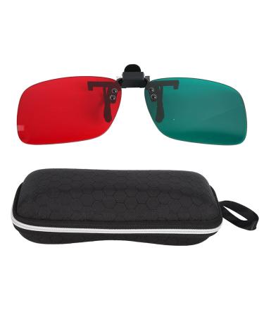 Red-green glasses red-green clip-on glasses left green right red amblyopia correction glasses dicyanine glasses to improve visual power