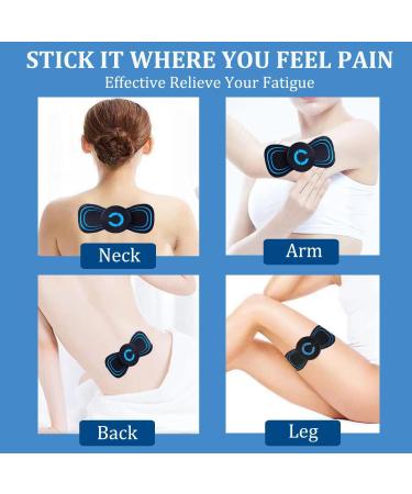 Dyroe 5-Piece Portable Cervical Massage Pad for Neck & Body Pain Relief - Mini Electric Massager for Neck Shoulder Back Waist & Legs - Buy Online on GoSupps.com