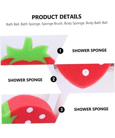 NOLITOY 4 Pcs Natural PU Sponge Brush Set for Newborns & Kids - Red Bath Wipe & Foam Body Sponges for Gentle Cleaning - Buy Online on GoSupps.com