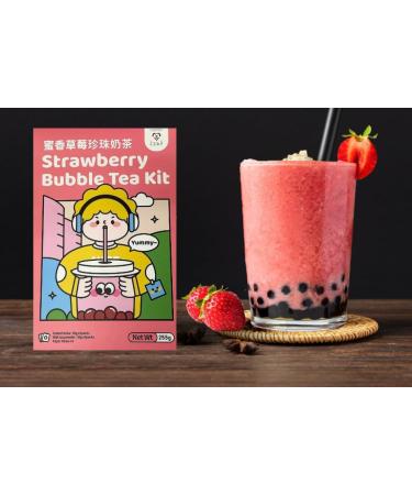 Tokimeki Bubble Tea Kit 255g | Easy Home Preparation | Enjoy Hot or Cold | Strawberry Flavor | Heartforcards Shipping Protection - Buy Online on GoSupps.com
