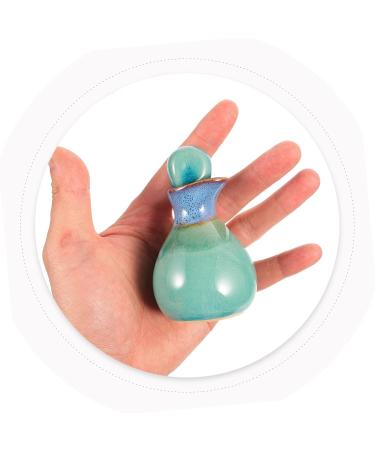 FOMIYES Small Stand Ceramic Sake Bottle Ceramics Bowl for Beauty Salon Ceramic Bowl Sealed Jar Mini 5.5 7.5cm Blue - Buy Online on GoSupps.com